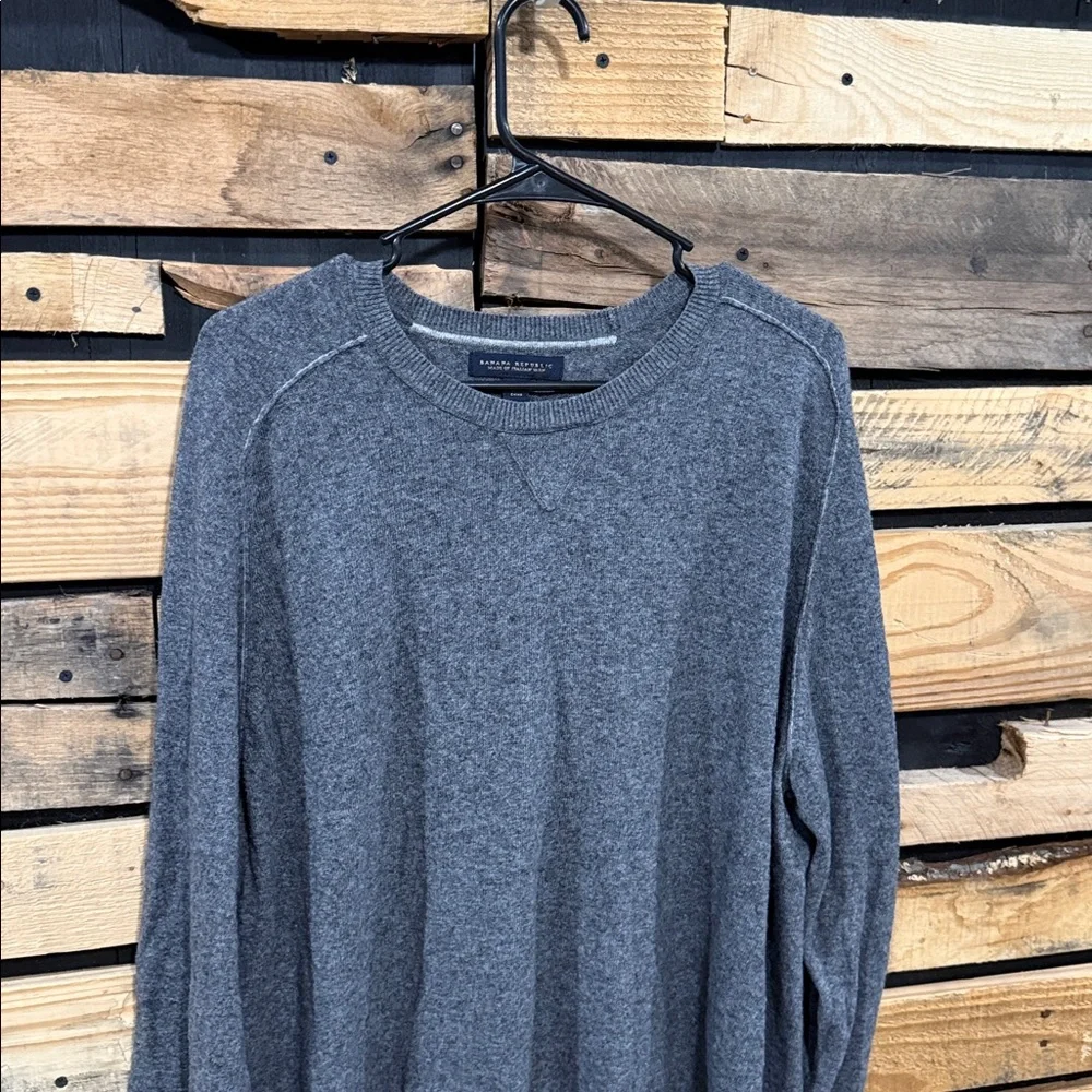 Banana Republic Men’s‎ Gray Italian Yarn Wool/Cashmere Blend Crewneck Sweater XL